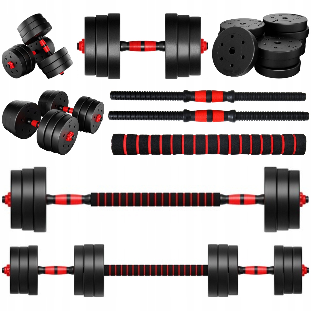 Zestaw Hantli Bitumicznych Domowa Siłownia Athler Lion 20 kg 3w1 Trening