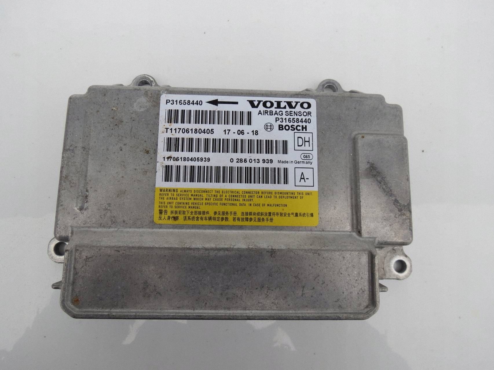 modulo Centralina SENSOR airbag airbag VOLVO V60 2.0 D 120KM 31658440
