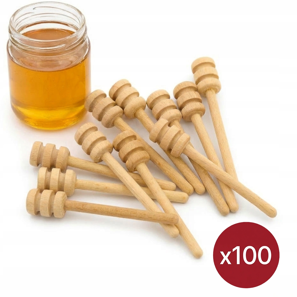 Dřevěná Lžička Na Med buková 8 cm lžíce na Med 100 kusů C8