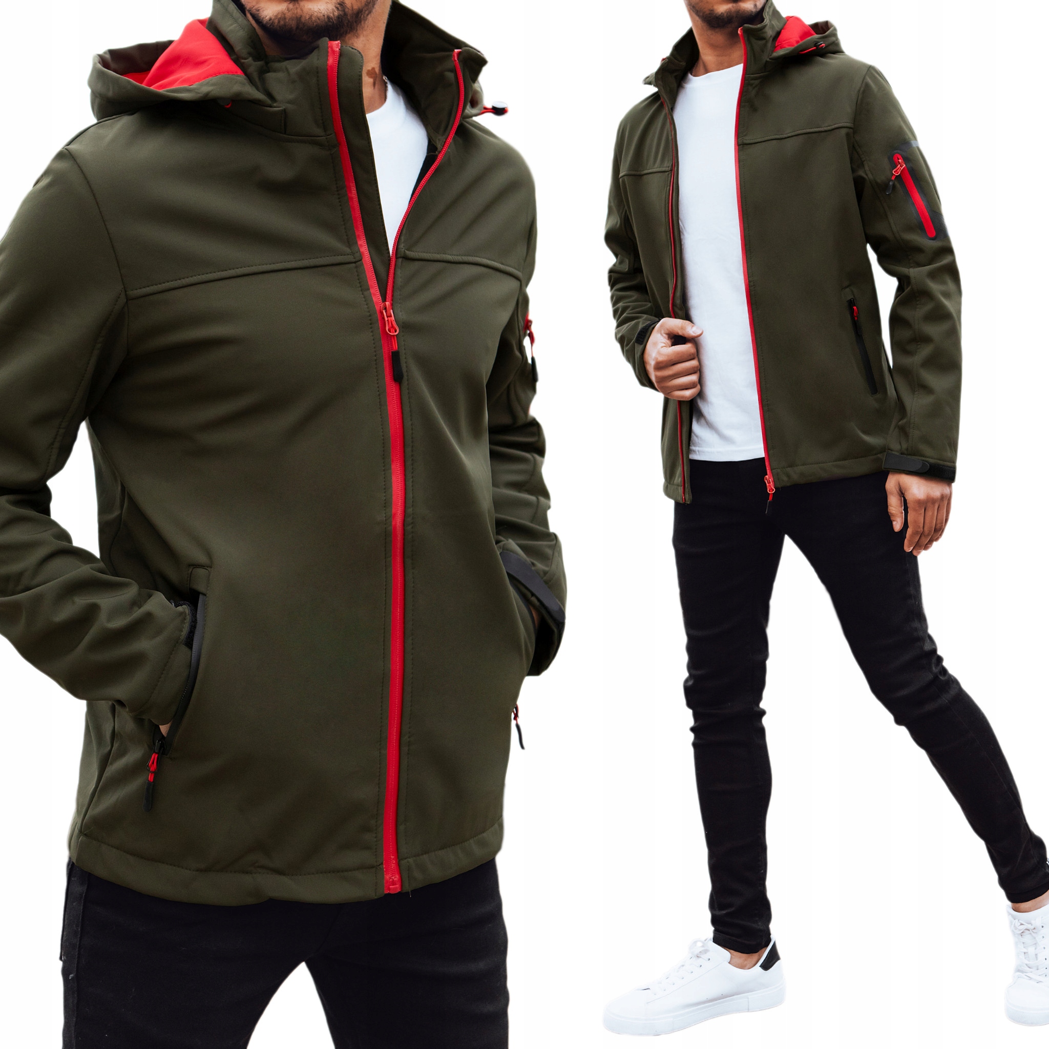 Kurtka Męska Softshell Z Kapturem roz. XL