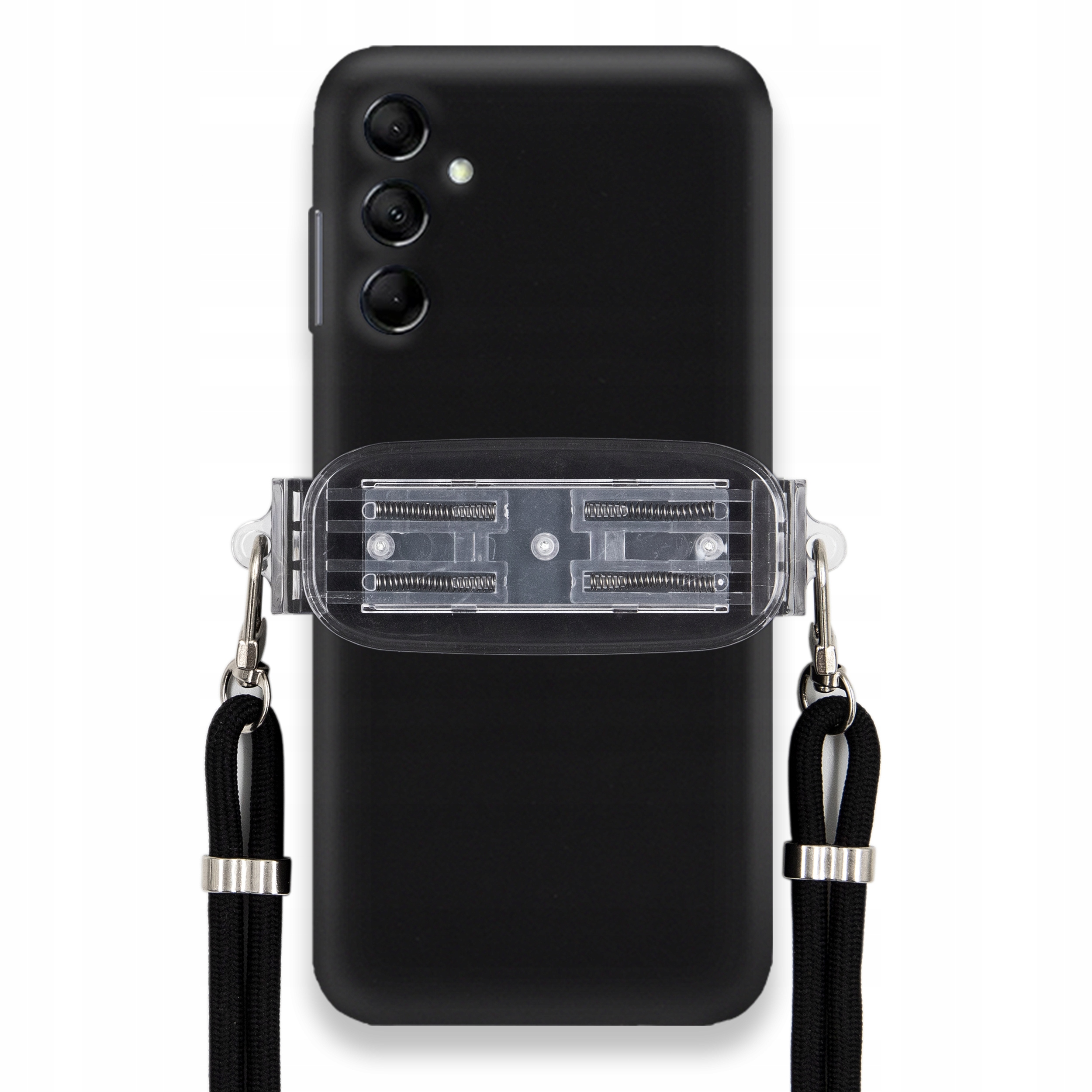 Pouzdro Pro Samsung M14 5G Smooth Černé Pouzdro Univerzální Držák Černá Šňůra