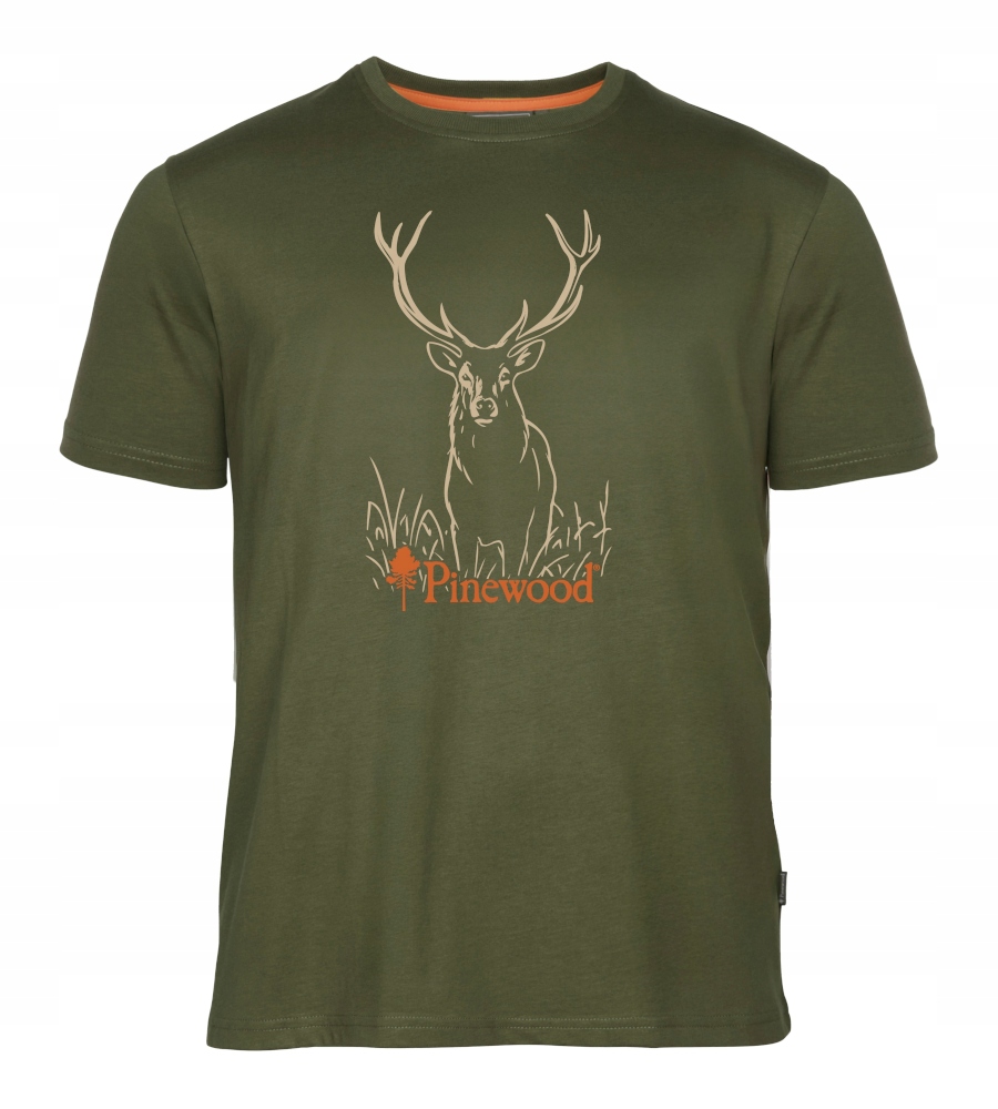 T-shirt Pinewood Red Deer 5452 Zielony -XL