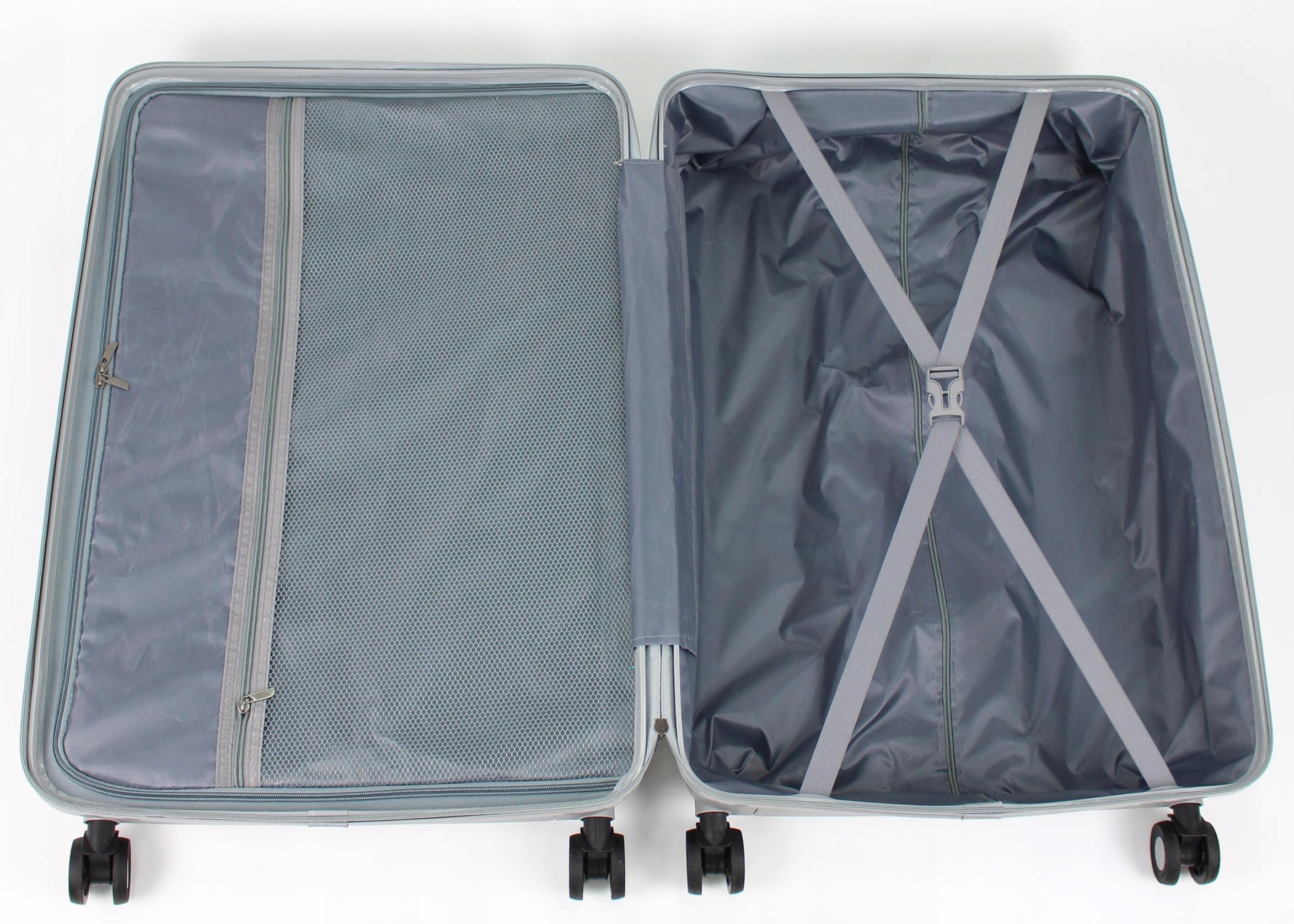 ZESTAW 3W1 NIEZNISZCZALNYCH WALIZEK POLIPROPYLEN MOCNE LEKKIE CICHE BAGAŻ Wielkość zestaw