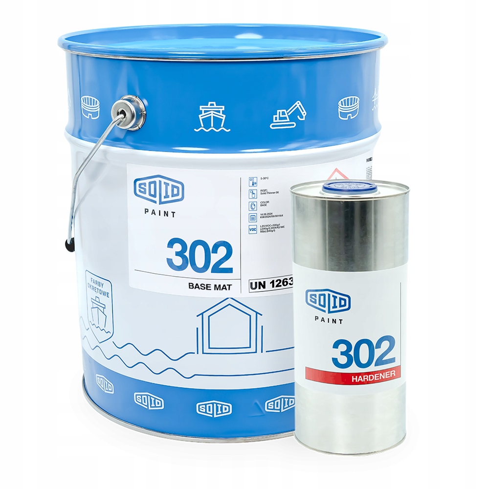 Lodná farba poľnohospodárske stroje oceľ SolidPaint 302 mat 15,1L farby Ral