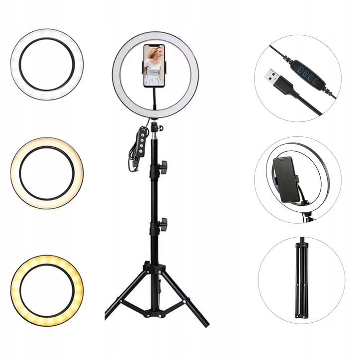 LAMPA PIERŚCIENIOWA OBROTOWA RING STATYW 220CM -DO ZDJĘĆ, SELFIE NOWY MODEL EAN (GTIN) 5906063504088