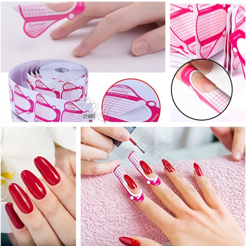 Szablon Formy Do Przedłużania Paznokci Manicure Żelu Akrylu Summer 500 szt. Waga produktu z opakowaniem jednostkowym 0.36 kg