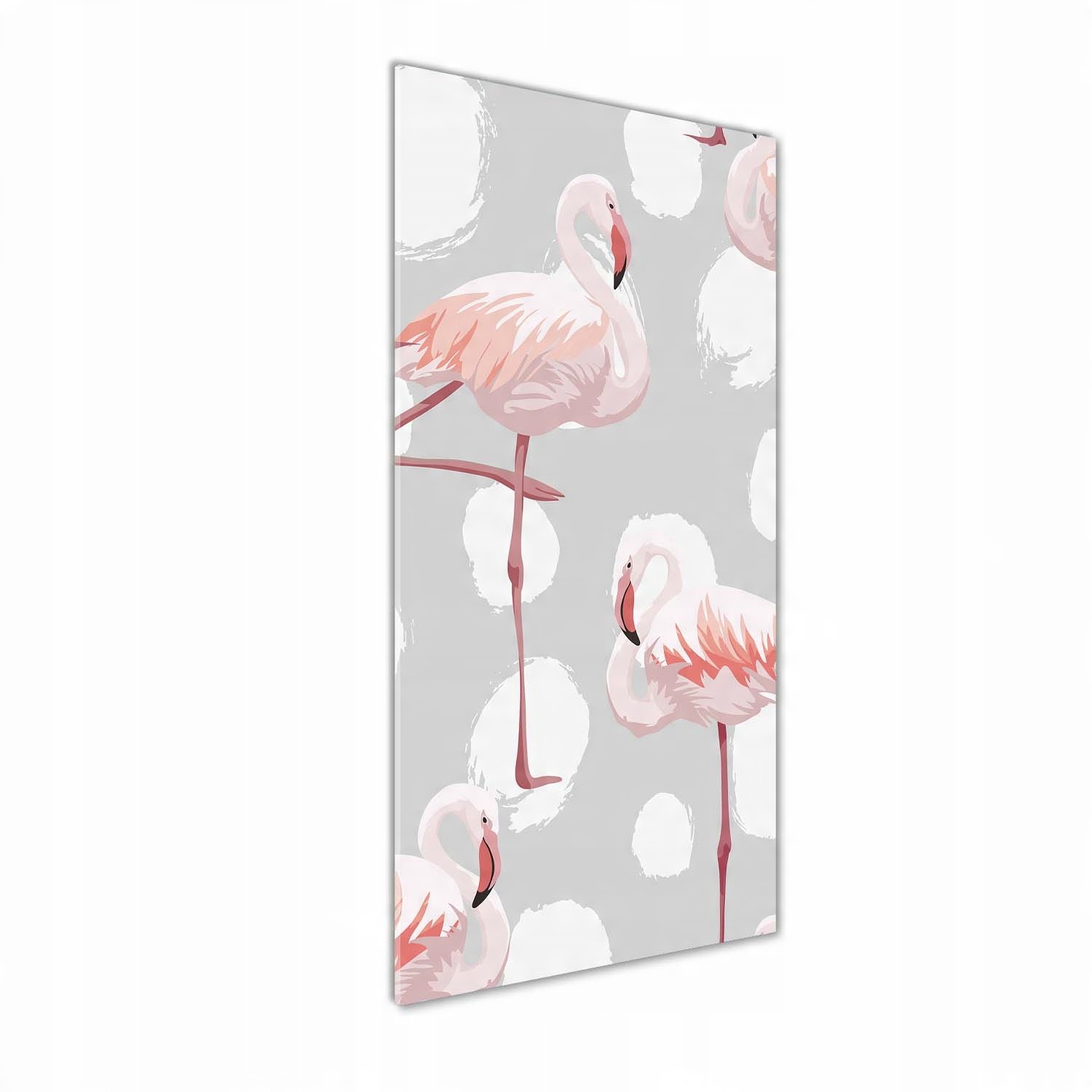 

Foto obraz akrylowy Flamingi i kropki 50x125 cm