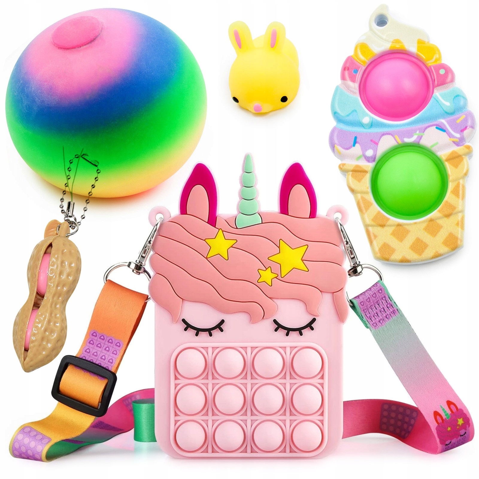 

Zestaw Zabawek Fidget Toys Slime Torebka Pop It