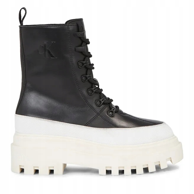 Calvin Klein Jeans Kotníkové Boty Flatform Lace Up Boot Lth YW0YW01110 R 38