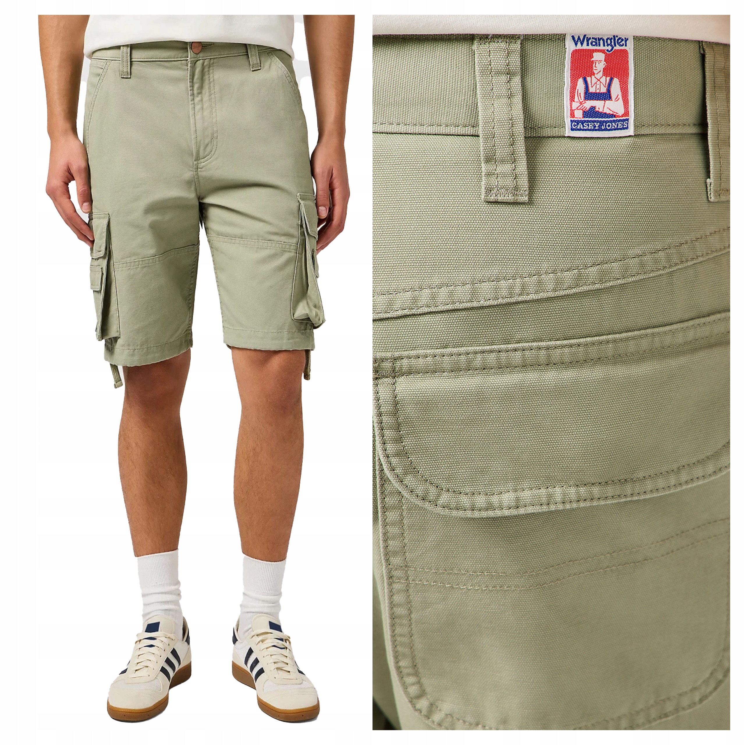 Kraťasy Wrangler Cj Cargo Shorts Tea Zelené Klasické šortky W31