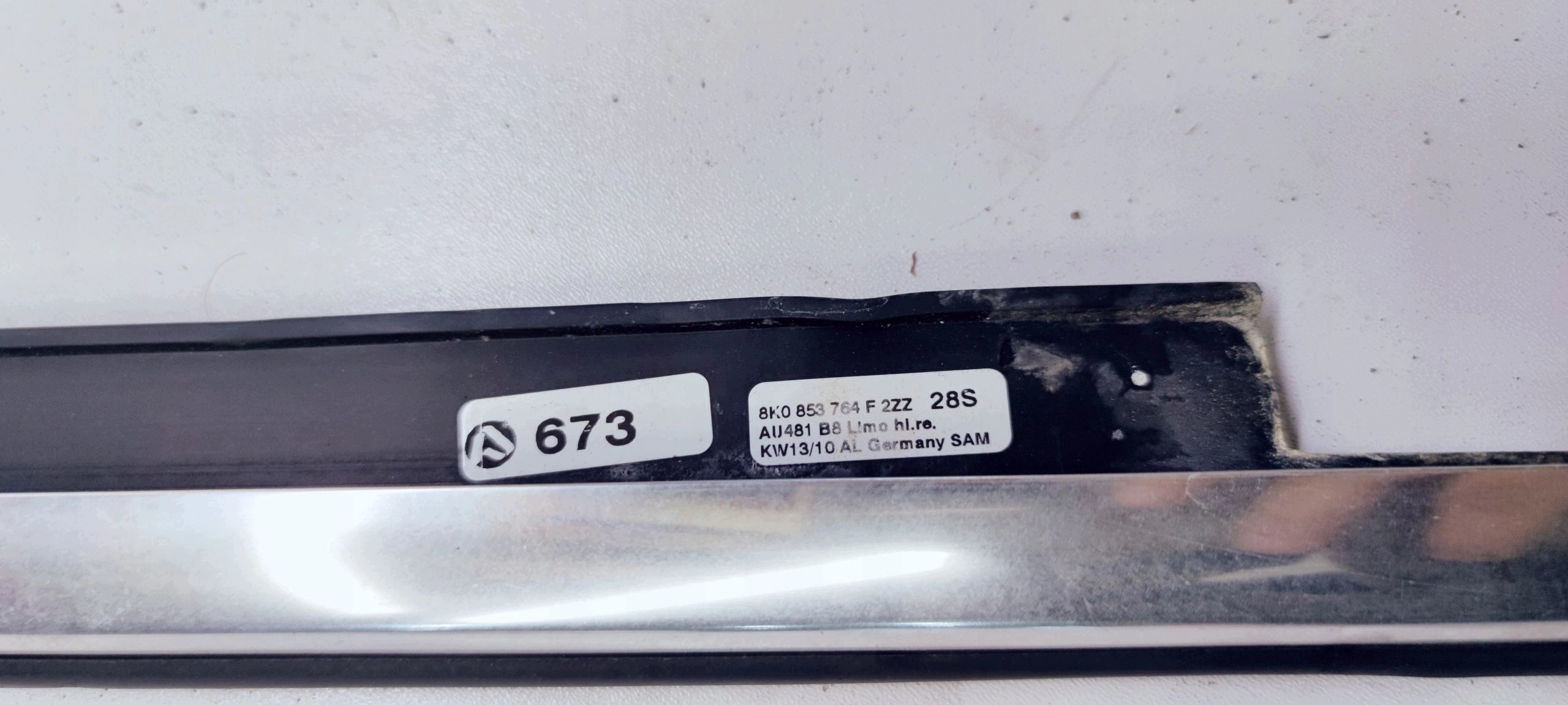 moulding CHROM door windows AUDI A4 B8 P T 8K0853764F