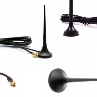 ANTENA ROPAM SATEL GSM LTE 2,2dBi SMA MAGNETYCZNA CENTRALA ALARMOWA 3 Metry