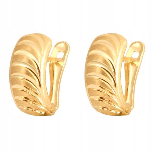 Náušnice zlaté 585 s gravírováním ve tvaru půlměsíců na Den žen