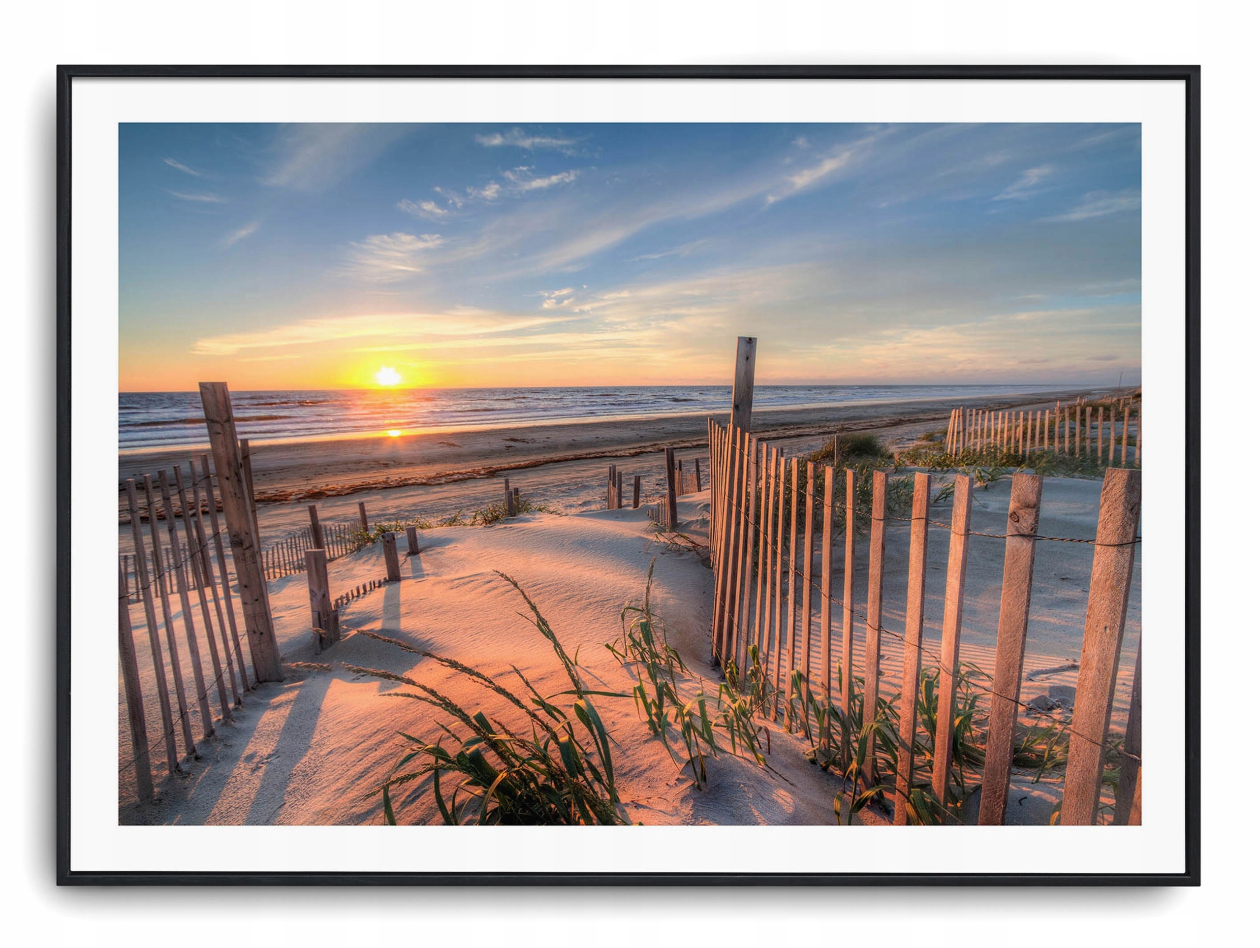 

Plakat r B2 70x50 cm Zachód Słońca Plaża Piasek Wo