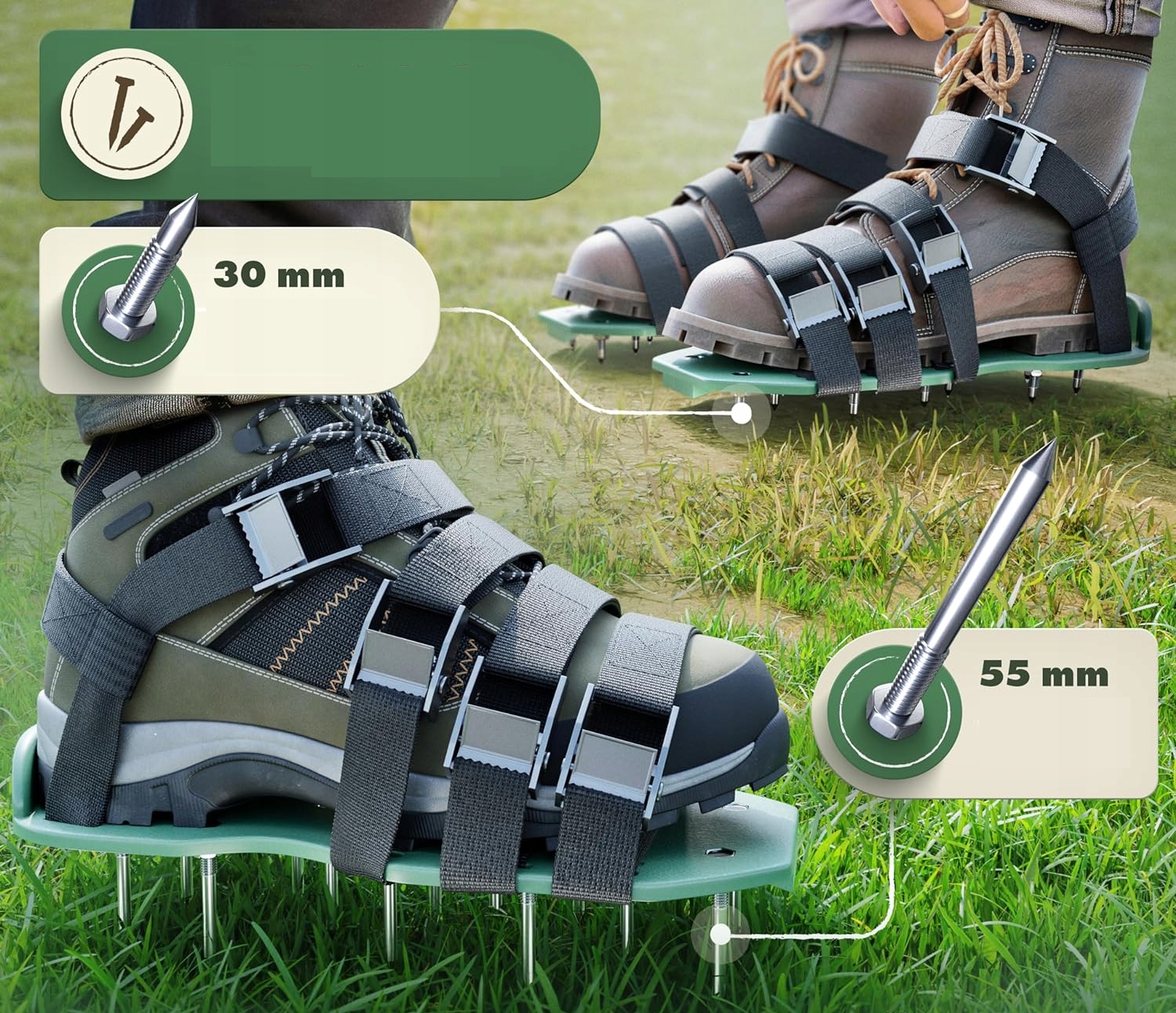 AERATOR NAPOWIETRZACZ TRAWNIKA BUTY Z KOLCAMI BUTY OGRODOWE DO OGRODU OGRÓD Marka inna