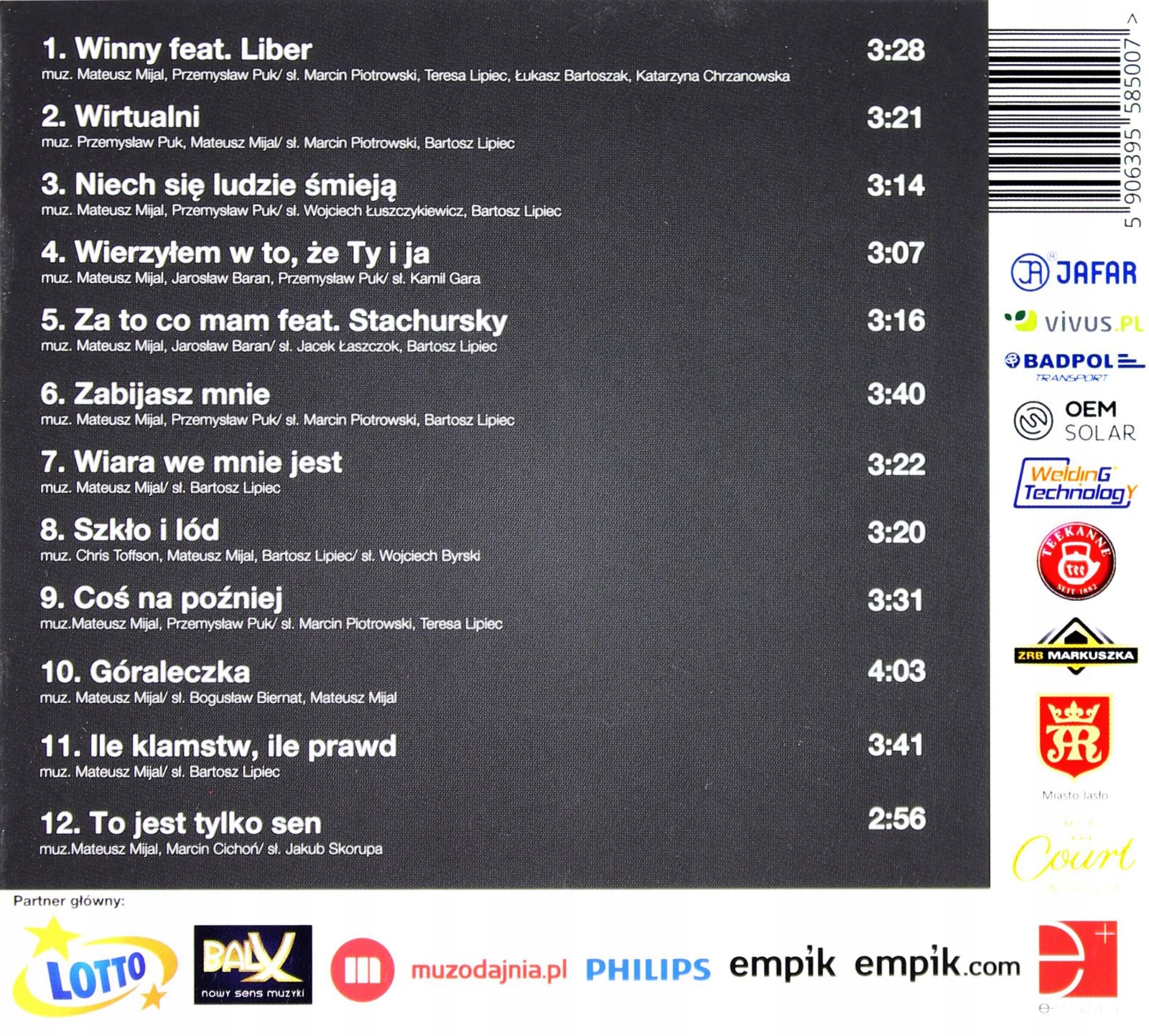 MATEUSZ MIJAL: 9 LAT [CD] Stan opakowania oryginalne