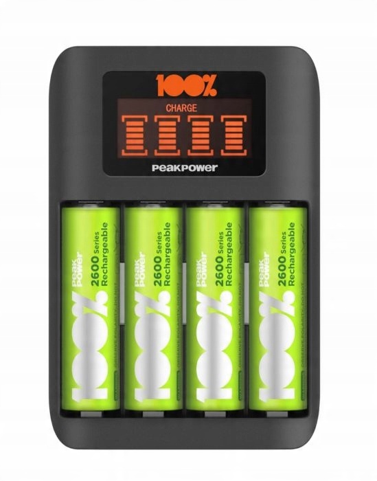 

4x Akmulator R6 Aa 2300mAh Peak Power ładowarka