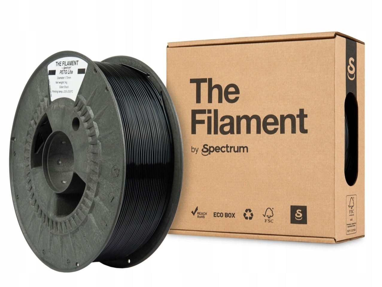 Filament PETG Lite Spectrum Filaments 1,75 mm 1000 g czarny
