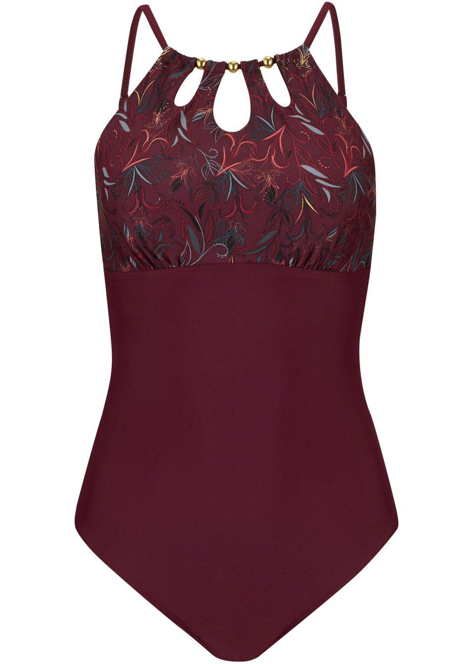 Bonprix купальник цельный фиолетовый