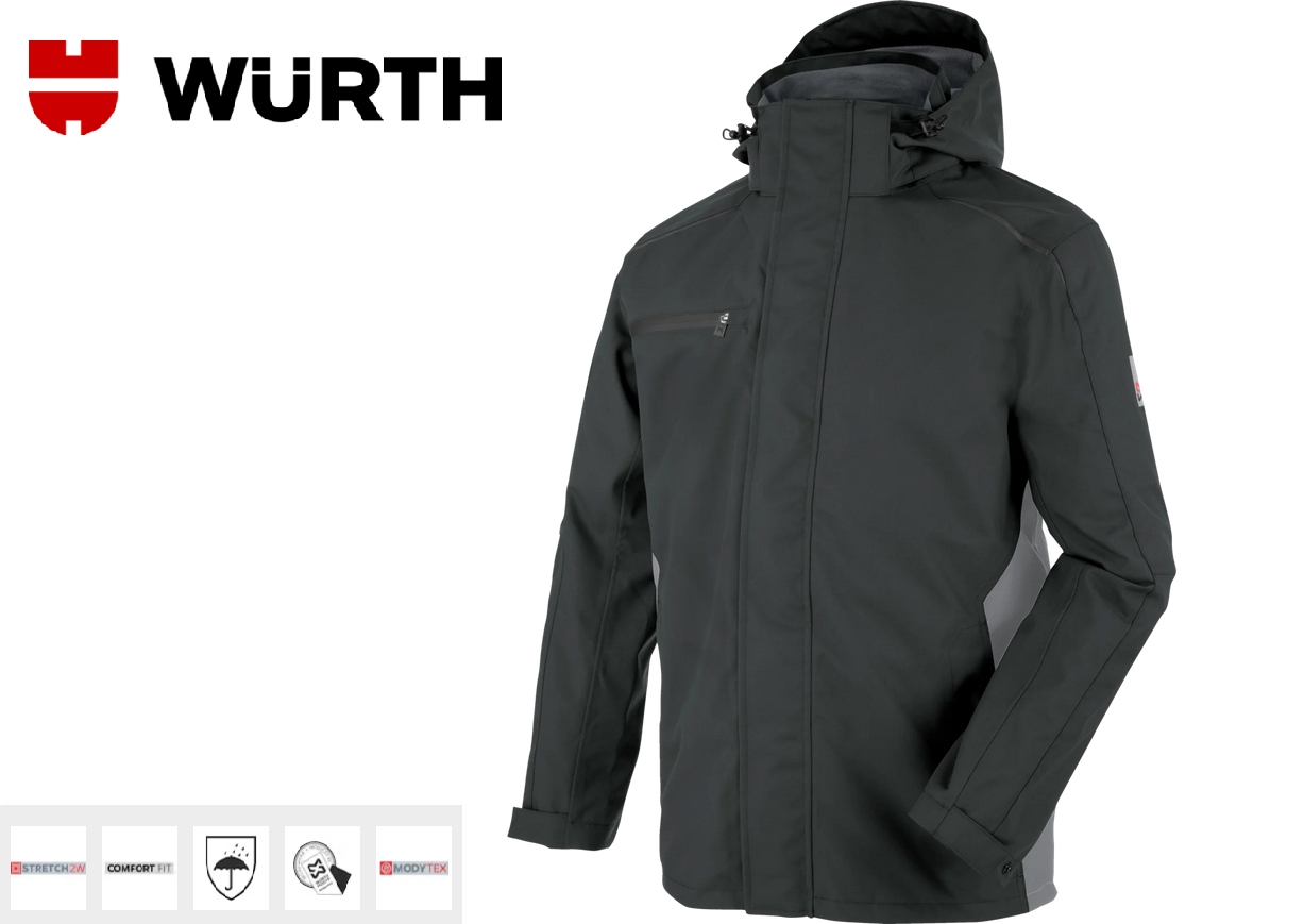 Kurtka Przeciwdeszczowa Wurth Modyf Cetus Antracyt R.xl