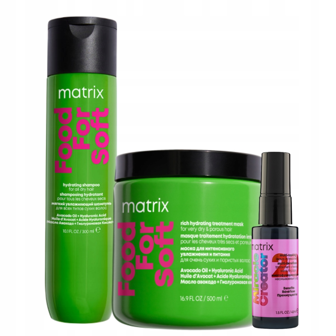 Matrix Food For Soft szampon do włosów, maska Zestaw miękkie włosy