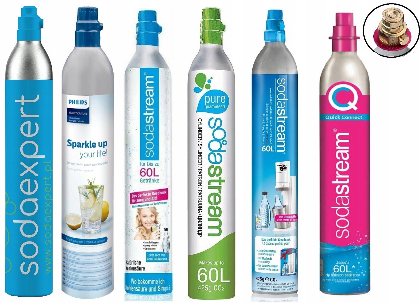 

Soda Stream wymiana nabicie butli CO2 spożywczy