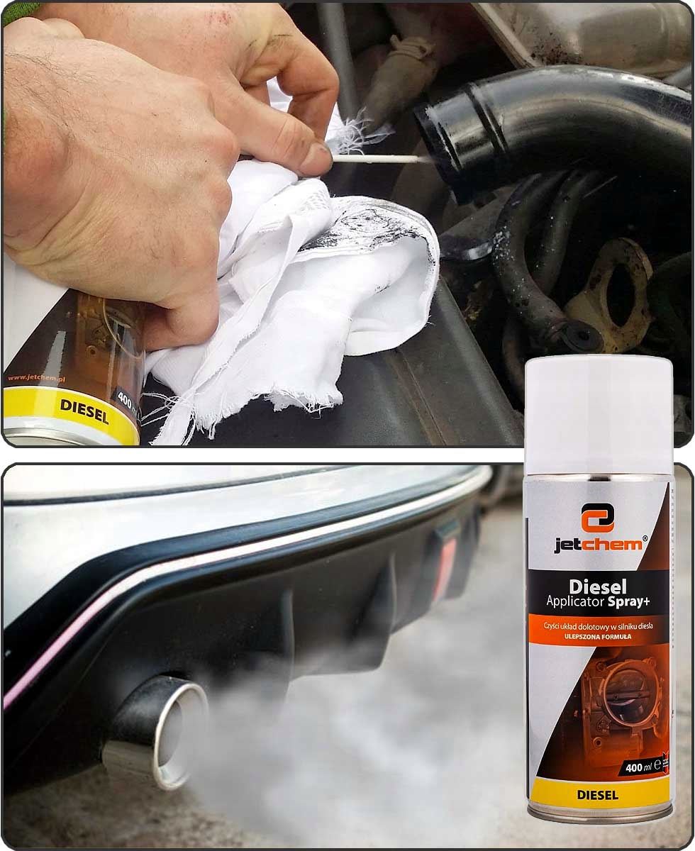 Jetchem DAS+ DIESEL czyści dolot,przepustnicę,EGR Pojemność opakowania 400 ml