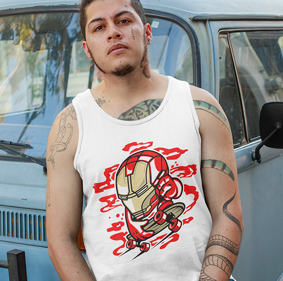 TANK TOP FILMOWE IRON SKATE Marka inna