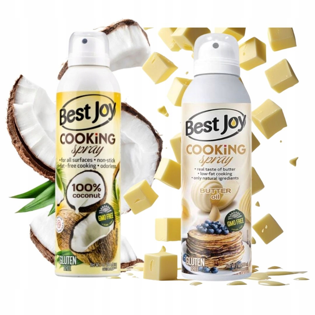 Levně Best Joy sprej na vaření 100% kokos 250 ml máslový olej 250 ml