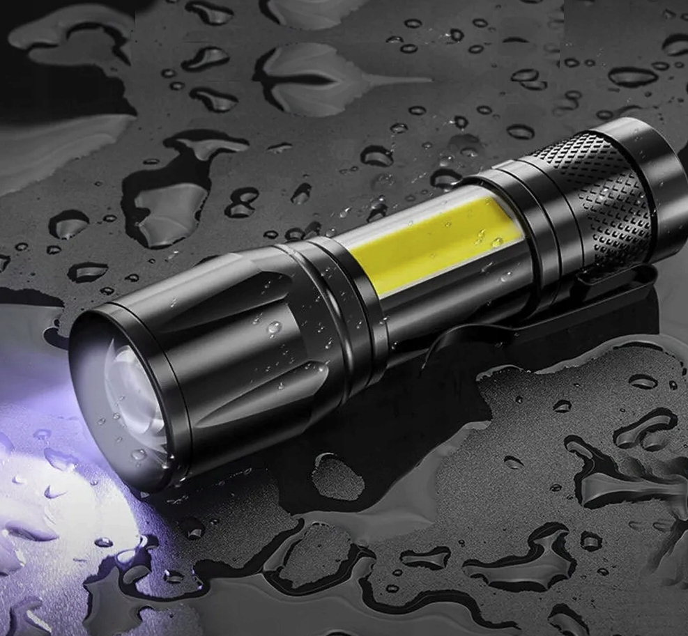 LATARKA TAKTYCZNA WOJSKOWA ZOOM Q5 COB LED USB Model 2126