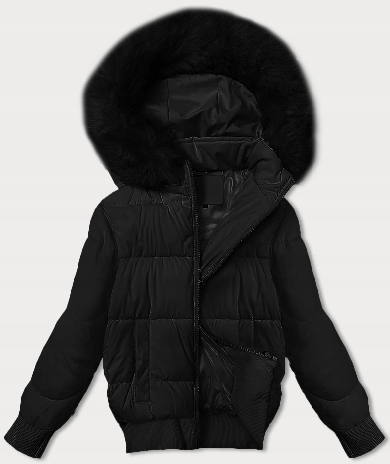 Krátká Zimní Bunda B8288 Černá XXL (44)