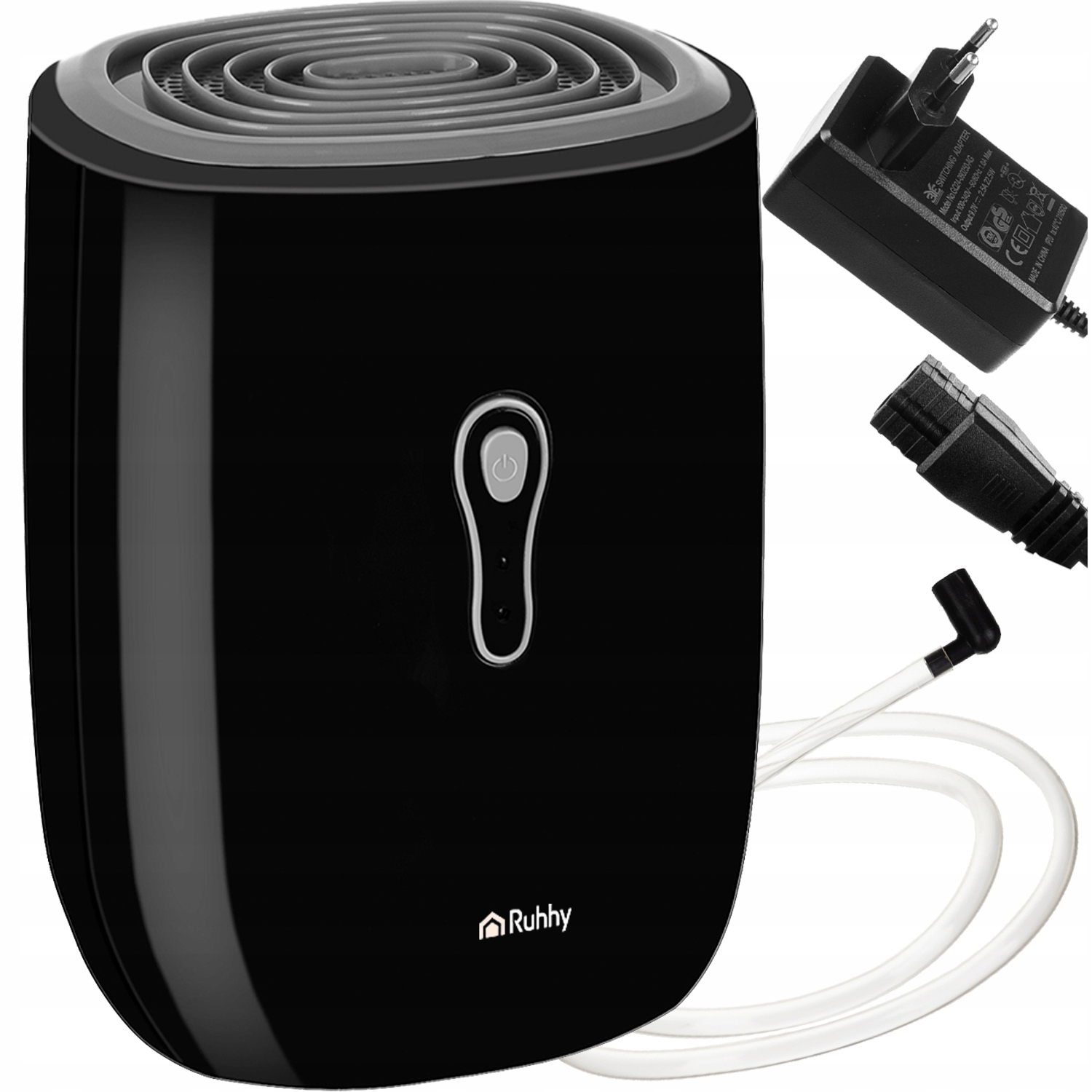 Osuszacz Powietrza Ruhhy Cichy Pochłaniacz Wilgoci 64h 0,8l Wydajny Czarny-Zdjęcie-0