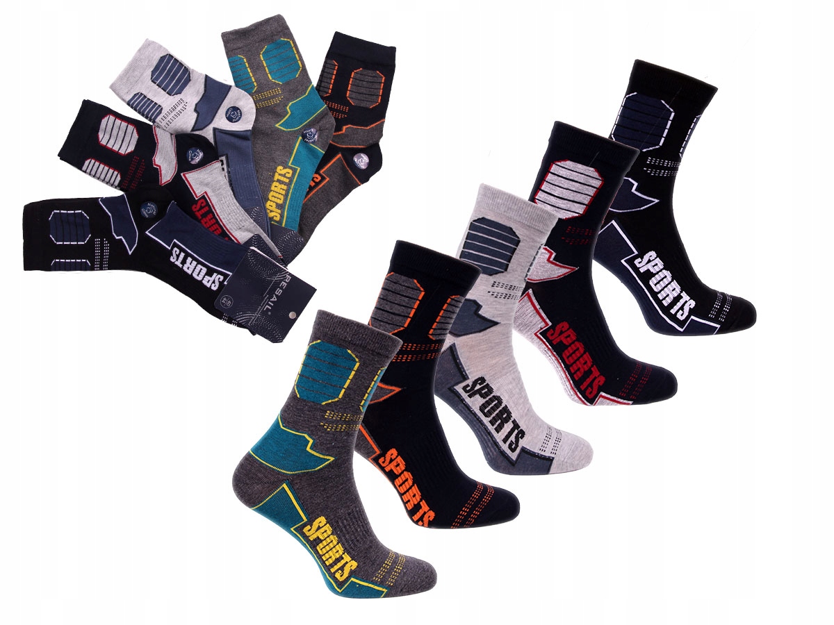 

5x Męskie Skarpety Sportowe Bawełna Premium 40-44