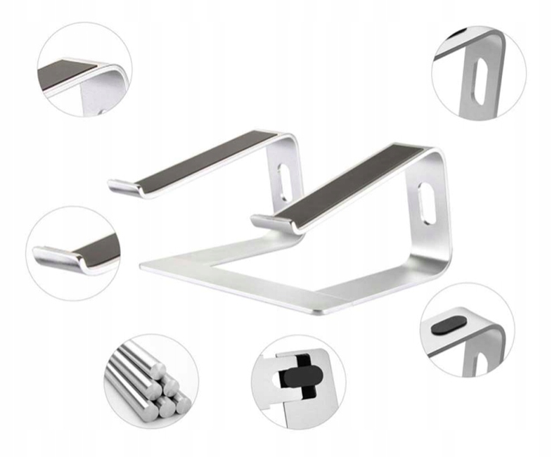Aluminiowy Stojak Notebook MacBook AIR PRO Srebrny Marka inna