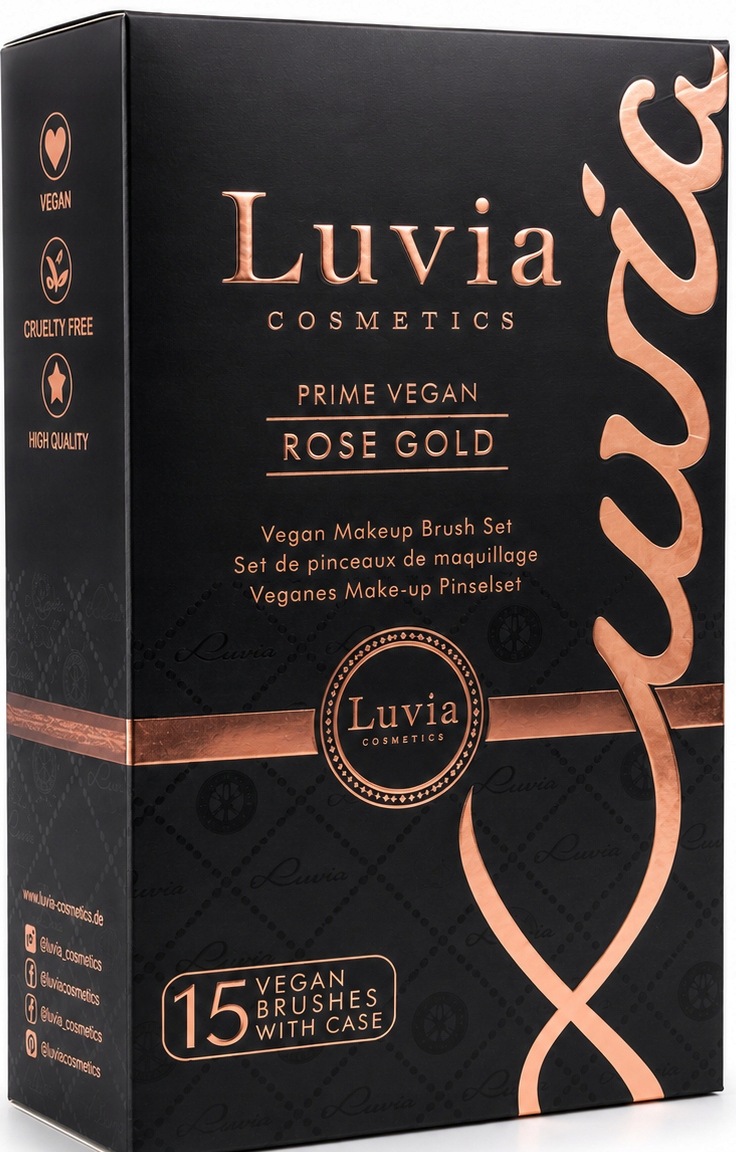 Luvia Golden Queen Sada Štětců Na Líčení 15 Kusů Premium