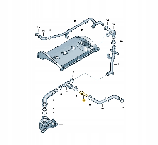 КЛАПАН ЭМФИЗЕМЫ ВЕНТИЛЯЦИОННЫЙ 035103245A AUDI VW SEAT фото 2