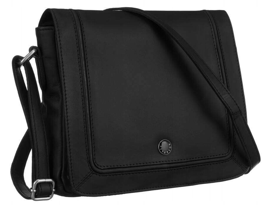 Dámská kožená kabelka přes rameno s klopou Peterson