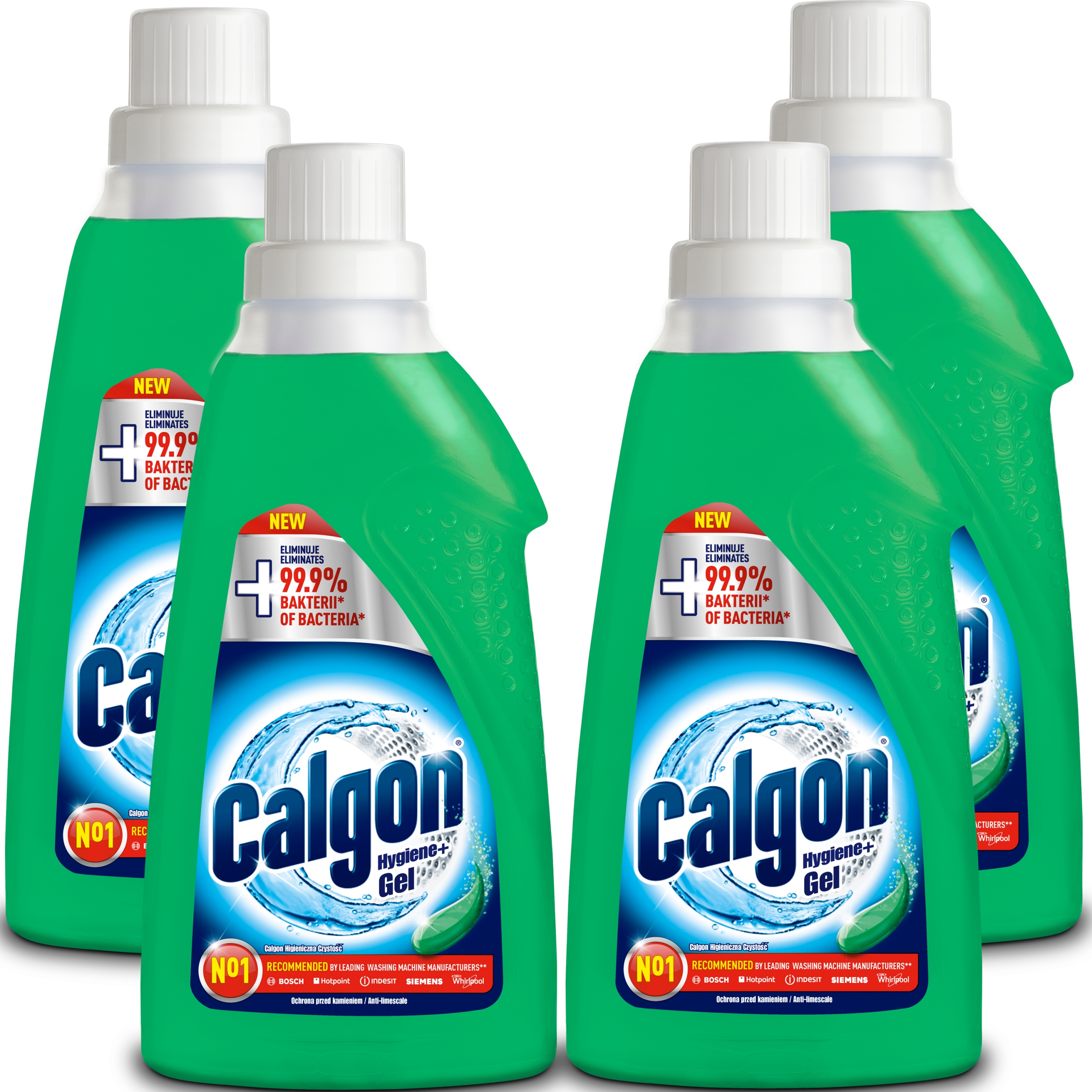 

Calgon Hygiene Plus Żel Odkamieniacz Pralki 4x750m