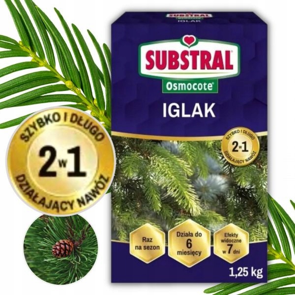 

Nawóz do iglaków Substral Użyj Raz Na Sezon 1,25kg