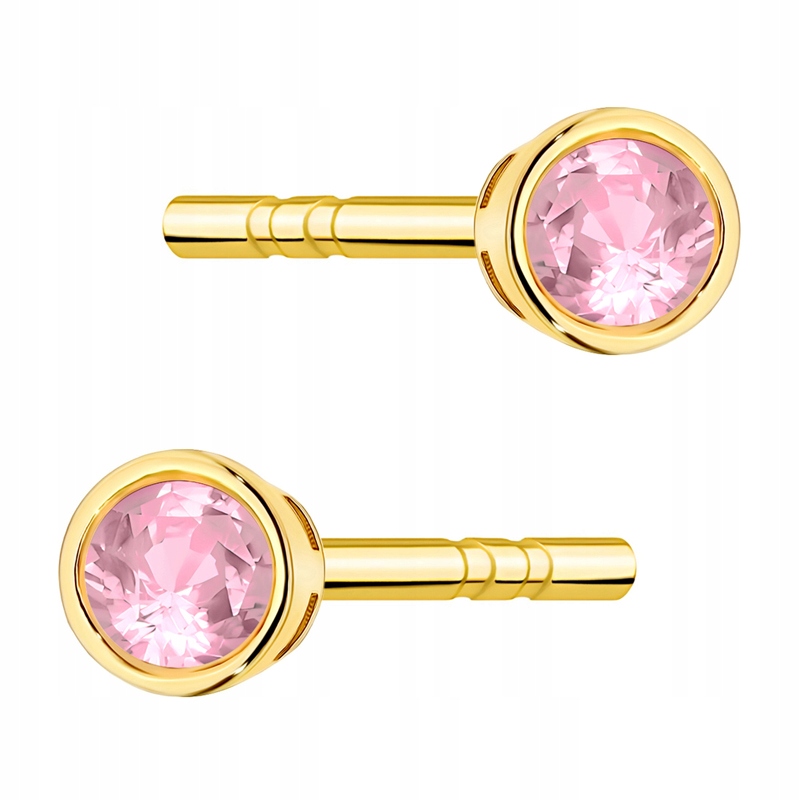 Zlaté Náušnice pr. 585 Kolečka Se Zirkony 14k