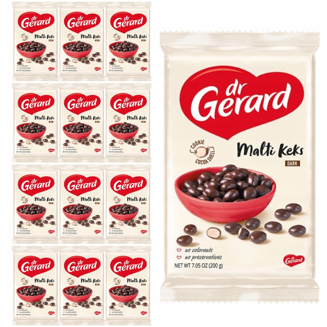 Levně Dr Gerard Malti Keks Dark Sušenky v kakaové skořápce 200 g x 12 kusů
