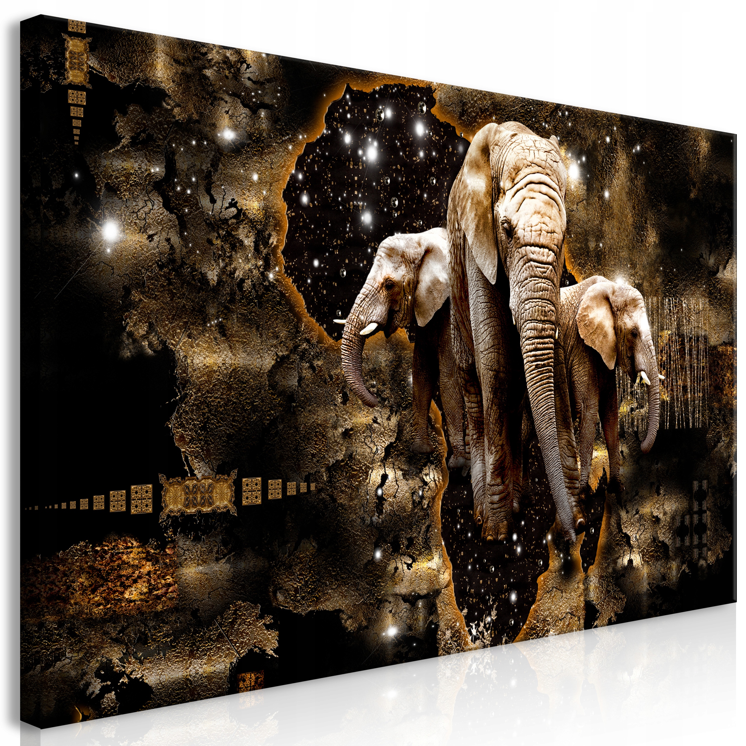 Obraz XXXL Diy Afrika Slon Zvířata Abstrakce Velký Do Obývacího Pokoje Pokoj 160x80