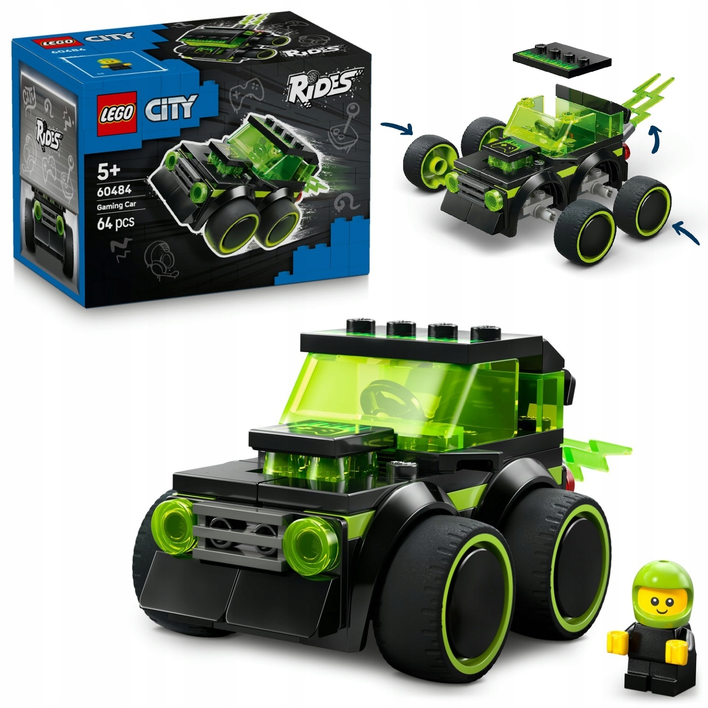 LEGO CITY 60484 POJAZDY GAMINGOWA WYŚCIGÓWKA + KATALOG LEGO W WERSJI PDF