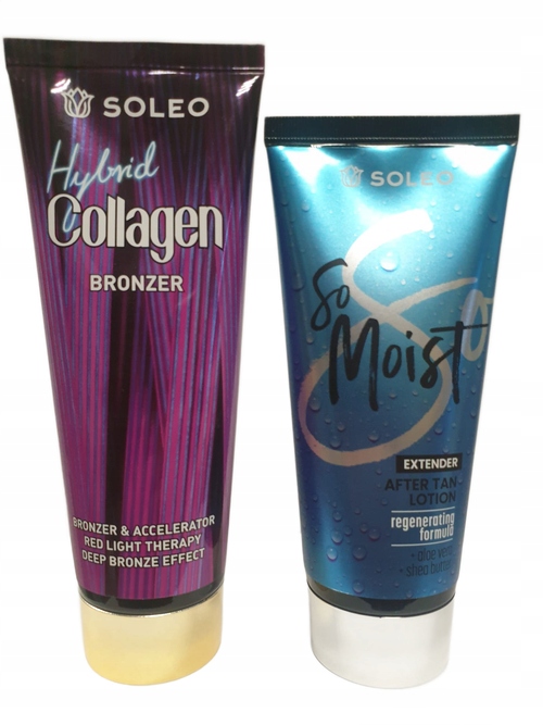 Soleo sada krémů pro a po opalování v soláriu Collagen Hybrid So Moist