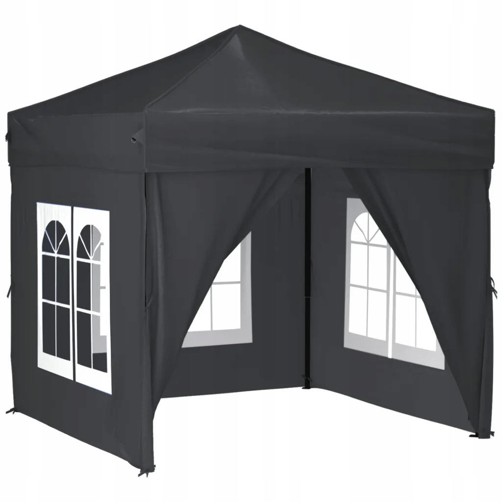 Skladací párty stan so stenami, antracitový, 2x2 m