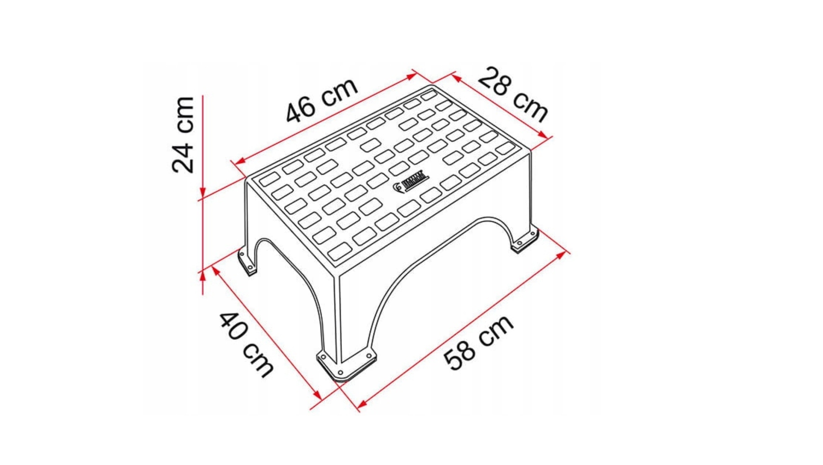 Schodek wejściowy stopień do przyczepy kempingowej kampera Fiamma Magnum Stan opakowania oryginalne