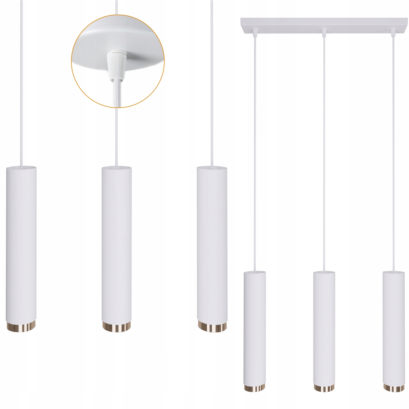 Závěsná Stropní Led Lampa Tuba Lišta Trubka Zwis Spot Idun Metal 105 cm