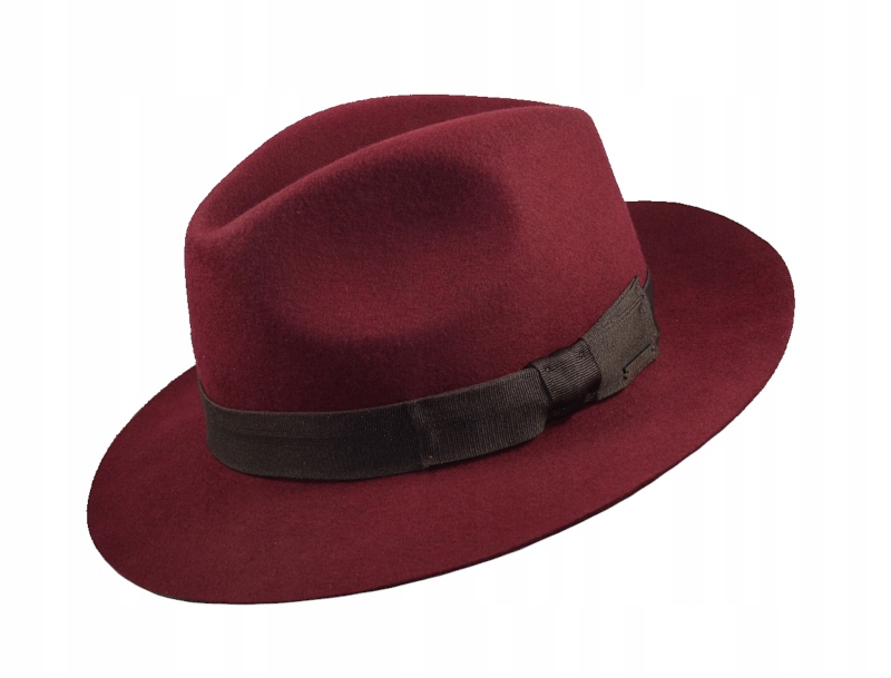 Pánský klobouk Fedora Gonzalo Bordový Výrobce Witleather Skoczów