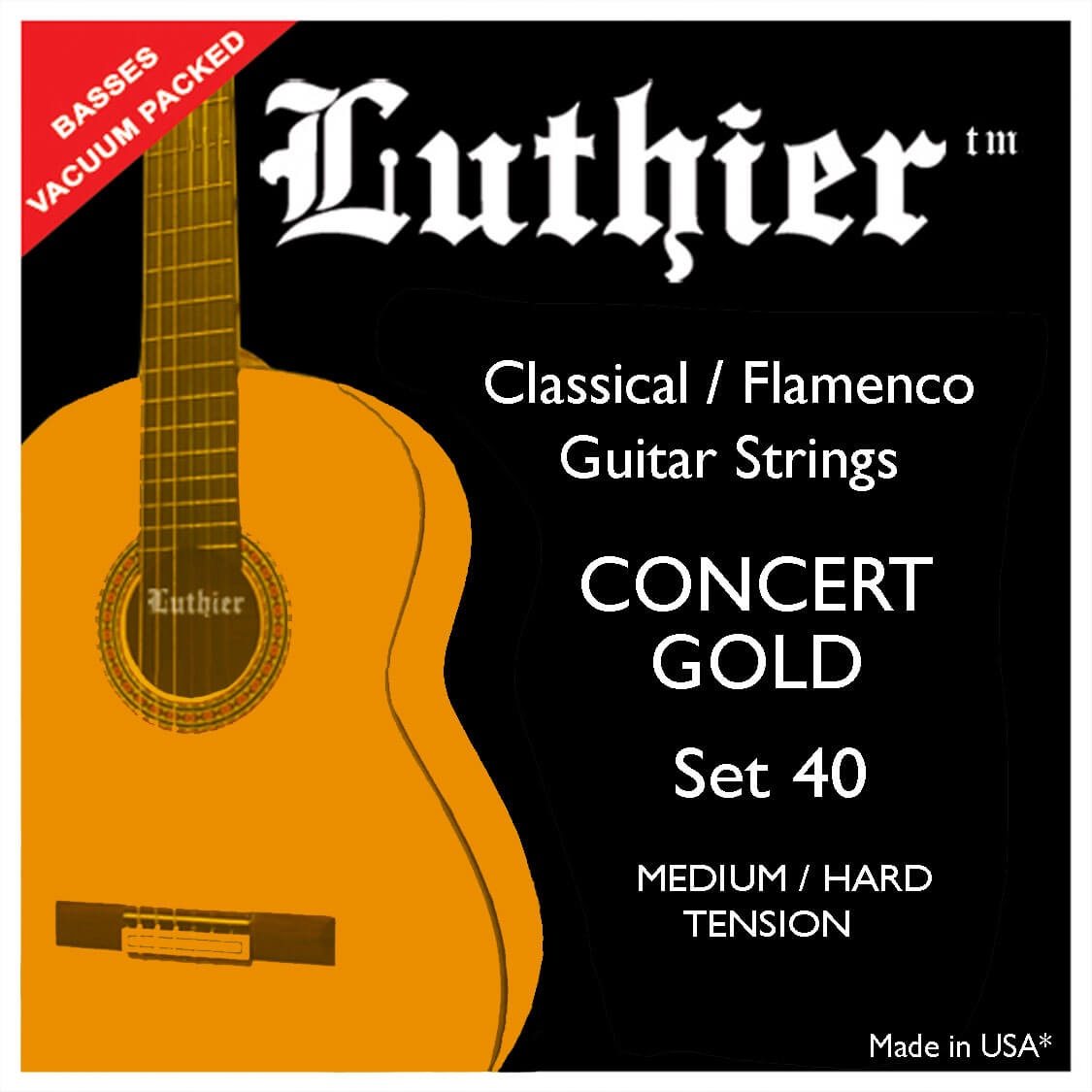 Struny do Gitary Klasycznej Luthier 40 Concert Gold