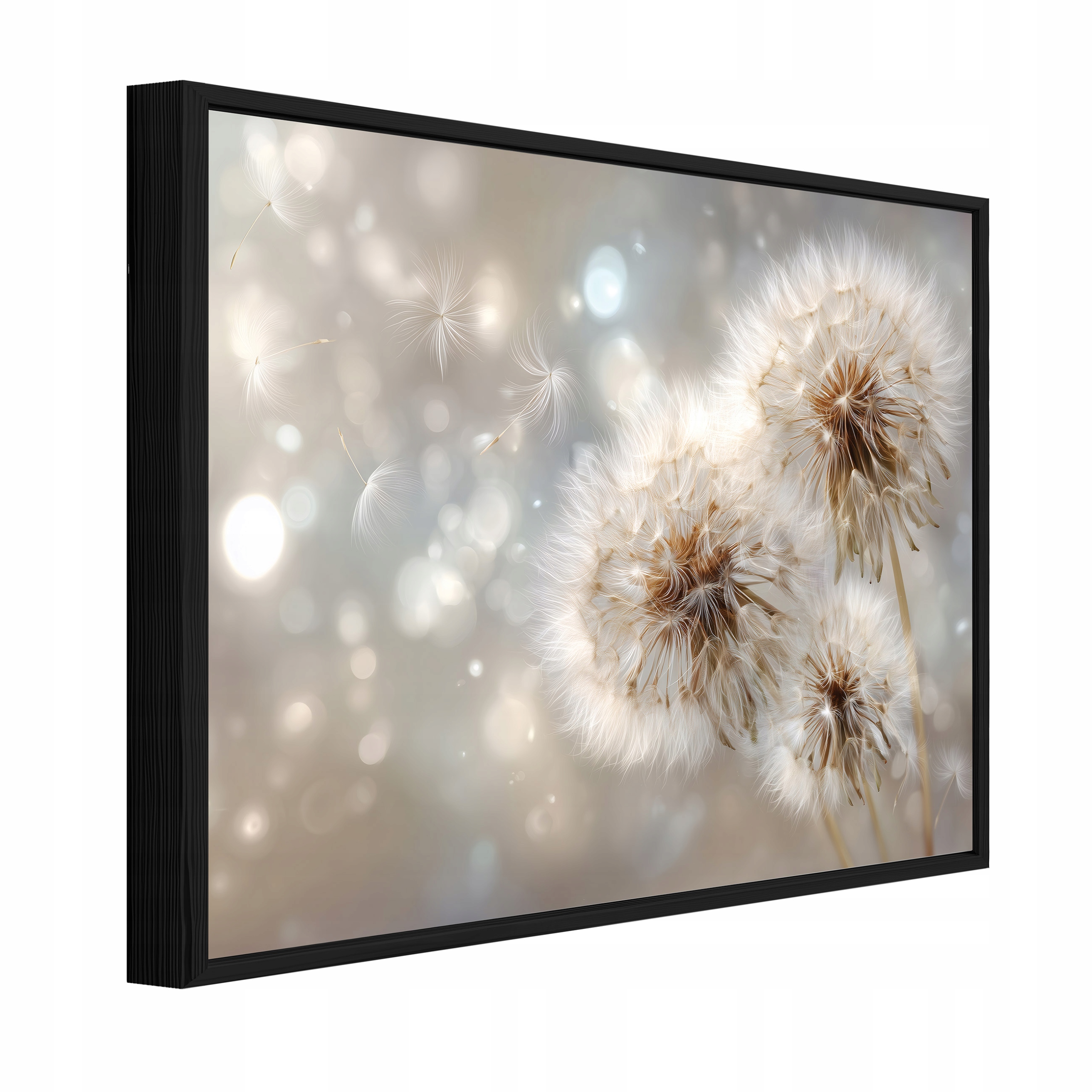 Nástěnný Obraz V Rámu Dekorace Dmychadla Boho Šedé Květiny Příroda 120x80